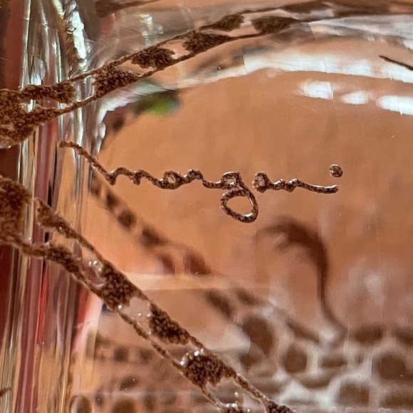 Rare Vintage 90’s Morgan Signed Giraffe Tumbler/Highball Glass Set of 2 - Picture 9 of 9